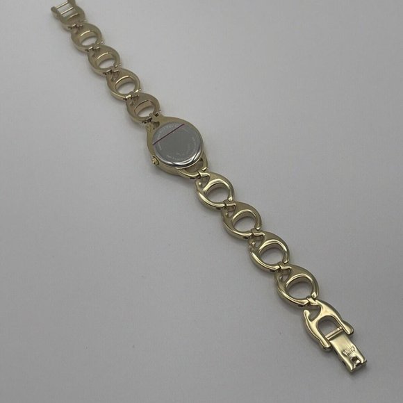 Working Colibri Diamond Gold Tone Women’s Wrist Watch MOP Mother Of Pearl Face - Picture 12 of 12